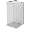 Mexen Rox-3S L cabine de douche coulissante à 3 parois 90 x 90 cm, transparent, métal gun - 8C2L-090-090-95-00-3S