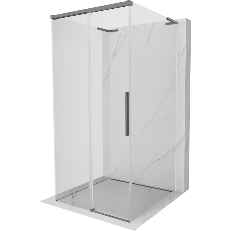 Mexen Rox-3S L kabina prysznicowa 3-ścienna rozsuwana 110 x 110 cm, transparent, gun metal - 8C2L-110-110-95-00-3S