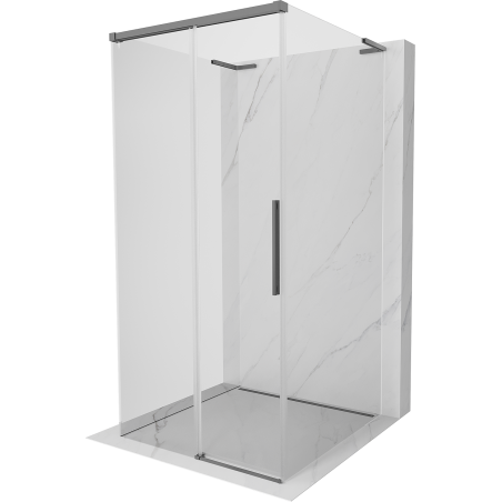 Mexen Rox-3S L 3-wall sliding shower cabin 110 x 110 cm, transparent, gun metal - 8C2L-110-110-95-00-3S
