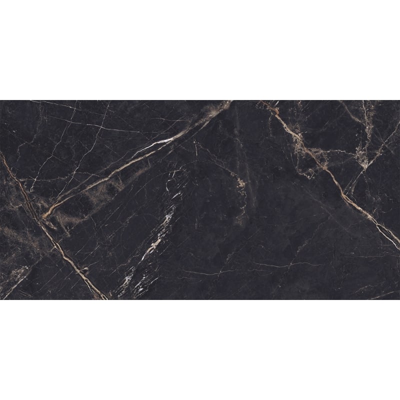 Mexen Eminet Black glazed stoneware tile sample rectified G1, floor and wall tile, high gloss - TL201-00-S