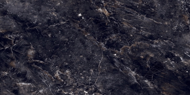 Mexen Rokocha Black glazed rectified G1 tile sample, floor and wall tile, high gloss - TL205-01-S