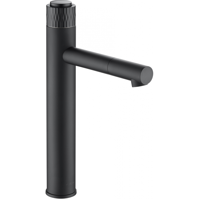 Mexen Diamond tall washbasin faucet, black - 71510-70