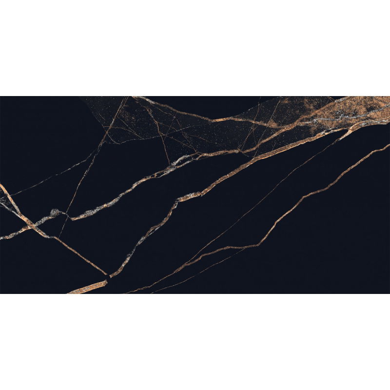 Mexen Fossil Schwarze Probe der glasierten Rektifizierung Feinsteinzeugfliese G1, Boden- und Wandfliese, Hochglanz - TL213-00-S