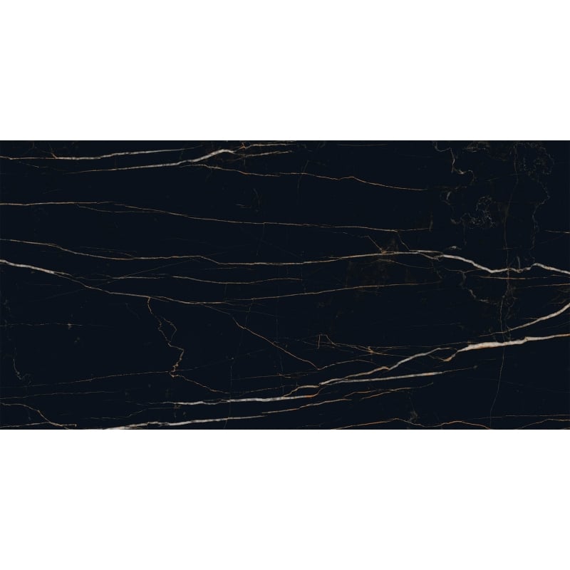 Mexen Flamingo Black glazed rectified porcelain tile sample G1, floor-wall tile, high gloss - TL215-00-S
