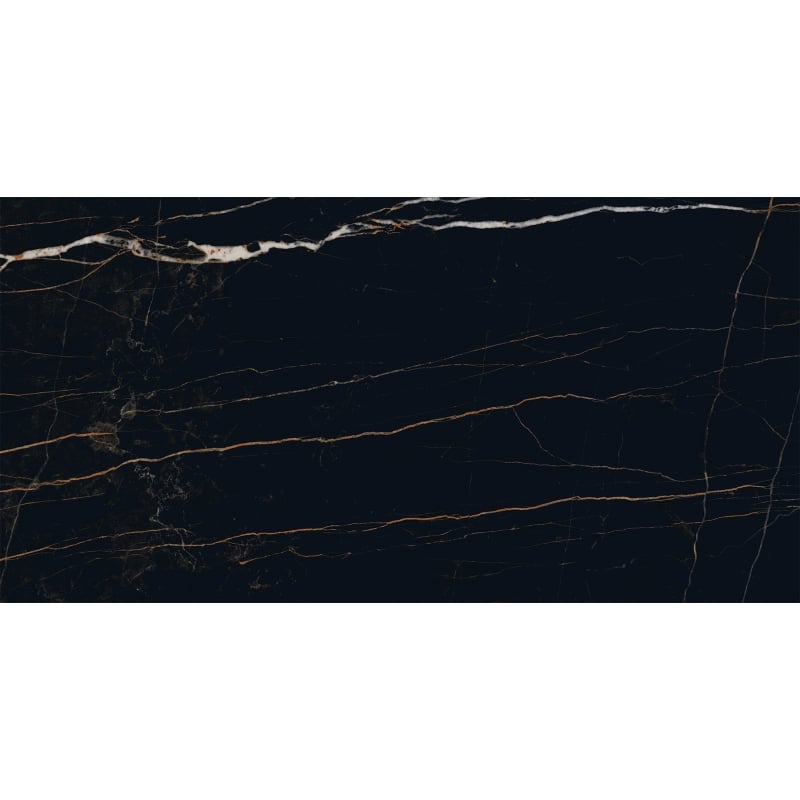 Mexen Flamingo Black glazed rectified porcelain tile sample G1, floor-wall tile, high gloss - TL215-00-S