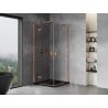 Mexen Mist H Duo Duschkabine schwenkbar 90 x 90 cm, transparent, gebürstetes Kupfer - 8A5-090L-090P-65-00