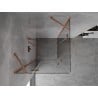 Mexen Mist-H Duo cabine de douche pivotante 100 x 100 cm, transparent, cuivre brossé - 8A5-100L-100P-65-00