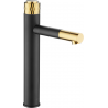 Mexen Diamond rubinetto lavabo alto, nero/oro - 71510-75