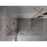 Mexen Mist-H Duo leva nagibna tuš kabina 105 x 75 cm, prozorna, brušena medenina - 8A5-105L-075P-65-00