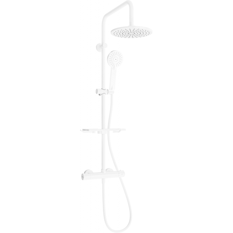 Mexen KT40 nadometni tuš set z deževno prho in termostatsko baterijo, bel - 771504093-20