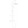 Mexen KT40 virs apmetuma uzstādāms dušas komplekts ar lietus dušu un termostata jaucējkrānu, balts - 771504093-20