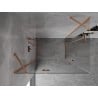 Mexen Mist-H Duo cabina de ducha abatible izquierda 105 x 90 cm, transparente, cobre cepillado - 8A5-105L-090P-65-00