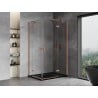 Mexen Mist-H Duo parema hinged dušikabiin 70 x 100 cm, läbipaistev, harjatud vask - 8A5-070L-100P-65-00