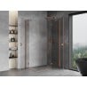 Mexen Mist-H Duo Right Hinged Shower Enclosure 80 x 110 cm, Transparent, Brushed Copper - 8A5-080L-110P-65-00