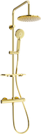 Mexen KT40 conjunto de ducha exterior con rociador y grifo termostático, dorado - 771504093-50