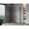Mexen Mist-H Duo cabine de douche pivotante gauche 120 x 115 cm, transparent, cuivre brossé - 8A5-120L-115P-65-00