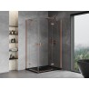 Mexen Mist-H Duo dušinurk, parempoolne, 75 x 120 cm, läbipaistev, harjatud vask - 8A5-075L-120P-65-00