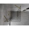 Mexen Mist-H Duo klizna tuš kabina na preklapanje 80 x 80 cm, prozirna, zlatna - 8A5-080L-080P-50-00