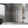 Mexen Mist H Duo Duschkabine mit Schwingtüren 110 x 110 cm, transparent, gold - 8A5-110L-110P-50-00