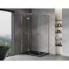 Mexen Mist-H Duo left hinged shower cabin 90 x 75 cm, transparent, gold - 8A5-090L-075P-50-00