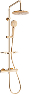Mexen KT40 conjunto de ducha exterior con rociador y grifería termostática, oro rosa - 771504093-60