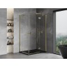 Mexen Mist-H Duo kabina za tuš s dvostrukim vratima, desna strana 80 x 90 cm, prozirna, zlatna - 8A5-080L-090P-50-00