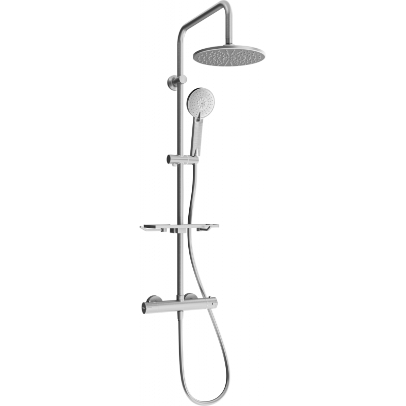 Mexen KT40 set doccia esterno con soffione e miscelatore termostatico, grafite - 771504093-66