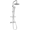 Mexen KT40 duschset utanpåliggande med regndusch och termostatblandare, borstad gun gray - 771504093-66