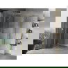 Mexen Mist H Duo Duschkabine, schwenkbar, 80 x 80 cm, transparent, gebürstetes Gold - 8A5-080L-080P-55-00