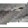 Mexen Mist H Duo Duschkabine mit Schwingtüren 100 x 100 cm, transparent, gebürstetes Gold - 8A5-100L-100P-55-00