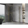 Mexen Mist-H Duo left hinged shower enclosure 95 x 70 cm, transparent, brushed gold - 8A5-095L-070P-55-00
