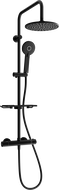 Mexen KT40 Aufputz-Duschset mit Regenduschkopf und Thermostatarmatur, schwarz - 771504093-70