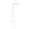 Mexen KT49 surface-mounted shower set with rain shower and thermostatic faucet, white/gold - 771504993-25