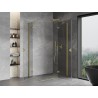 Mexen Mist-H Duo kabina za tuš s dvostrukim vratima desna 105 x 120 cm, prozirna, zlatna brušena - 8A5-105L-120P-55-00