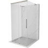 Mexen Rox-3S L 3-wall sliding shower cabin 95 x 95 cm, transparent, brushed nickel - 8C2L-095-095-97-00-3S
