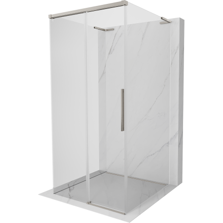 Mexen Rox-3S L cabine de douche 3 parois coulissante 100 x 100 cm, transparent, nickel brossé - 8C2L-100-100-97-00-3S