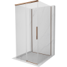 Mexen Rox-3S 3-wall sliding shower cabin 90 x 90 cm, transparent, rose gold - 8C2-090-090-60-00-3S