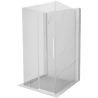 Mexen Rox-3S cabine de douche 3 parois coulissante 95 x 95 cm, transparent, blanc - 8C2-095-095-20-00-3S