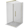 Mexen Rox-3S tuš kabina s tri klizna zida 100 x 100 cm, prozirna, zlatna - 8C2-100-100-50-00-3S