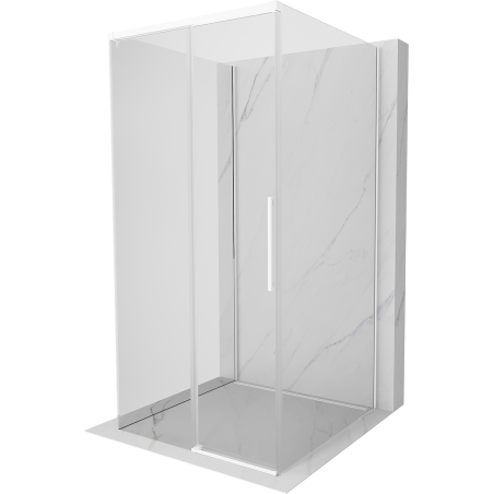 Mexen Rox-3S 3-wall sliding shower cabin 100 x 100 cm, transparent, white - 8C2-100-100-20-00-3S