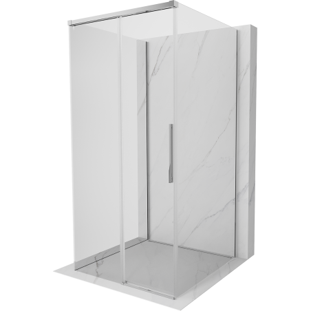 Mexen Rox-3S 3-wall sliding shower enclosure 100 x 100 cm, transparent, chrome - 8C2-100-100-01-00-3S