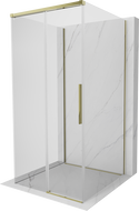 Mexen Rox-3S tuš kabina s 3 strane, klizna 110 x 110 cm, prozirna, zlatna - 8C2-110-110-50-00-3S