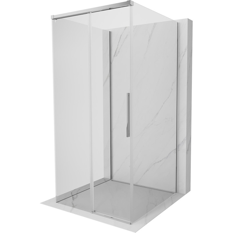 Mexen Rox-3S 3-seinaline lükandustega dušinurk 110 x 110 cm, läbipaistev, kroom - 8C2-110-110-01-00-3S