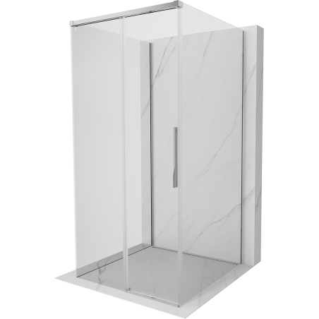Mexen Rox-3S 3-seinaline lükandustega dušinurk 110 x 110 cm, läbipaistev, kroom - 8C2-110-110-01-00-3S