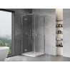 Mexen Mist-H L Duo cabina de ducha abatible 80 x 80 cm, transparente, cromo - 8A5L-080L-080P-01-00