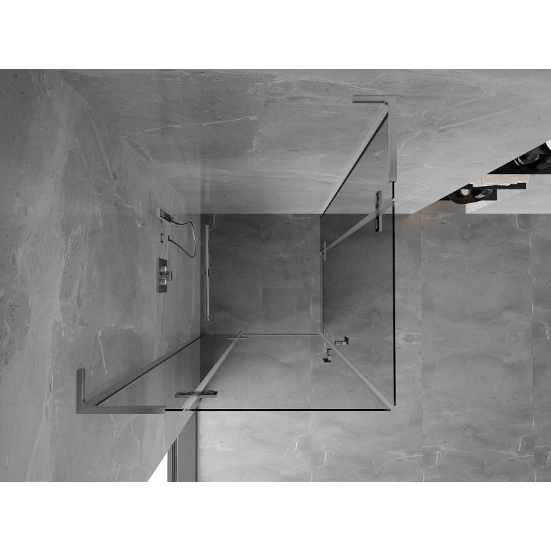 Mexen Mist-H L Duo kabina prysznicowa uchylna 110 x 110 cm, transparent, chrom - 8A5L-110L-110P-01-00