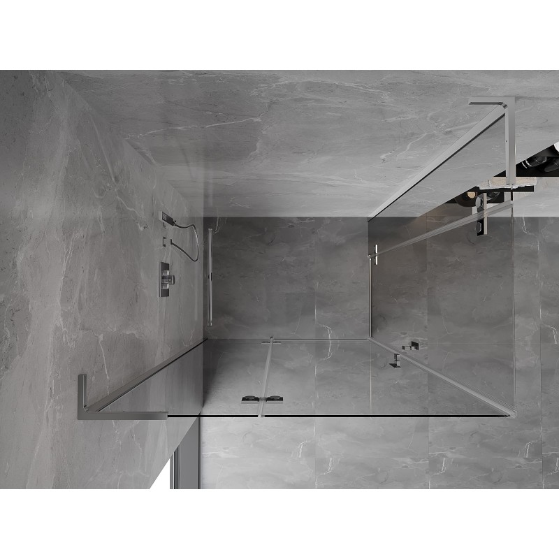 Mexen Mist-H L Duo kabina prysznicowa uchylna lewa 80 x 70 cm, transparent, chrom - 8A5L-080L-070P-01-00