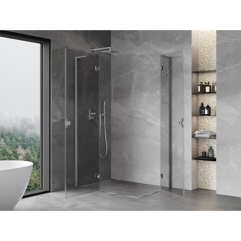 Mexen Mist-H L Duo lijeva klizna tuš kabina 95 x 70 cm, prozirna, krom - 8A5L-095L-070P-01-00