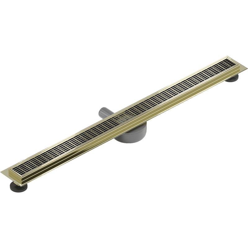 Mexen Flat 360° M33 drain linéaire pivotant 80 cm, doré - 1533080-40