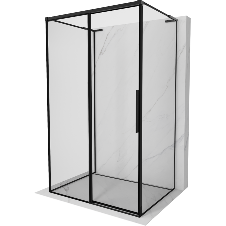 Mexen Rox-3S L kabina prysznicowa 3-ścienna rozsuwana lewa 155 x 75 cm, czarna ramka, czarna - 8C2L-155-075-70-70-3S-L